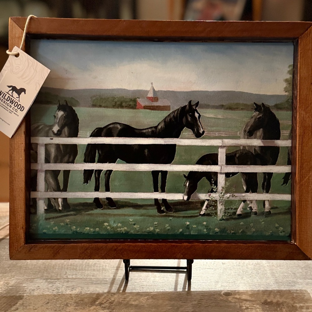 Handmade Vintage Horse Wall Art on Reclaimed Wood | Rustic Equestrian Decor